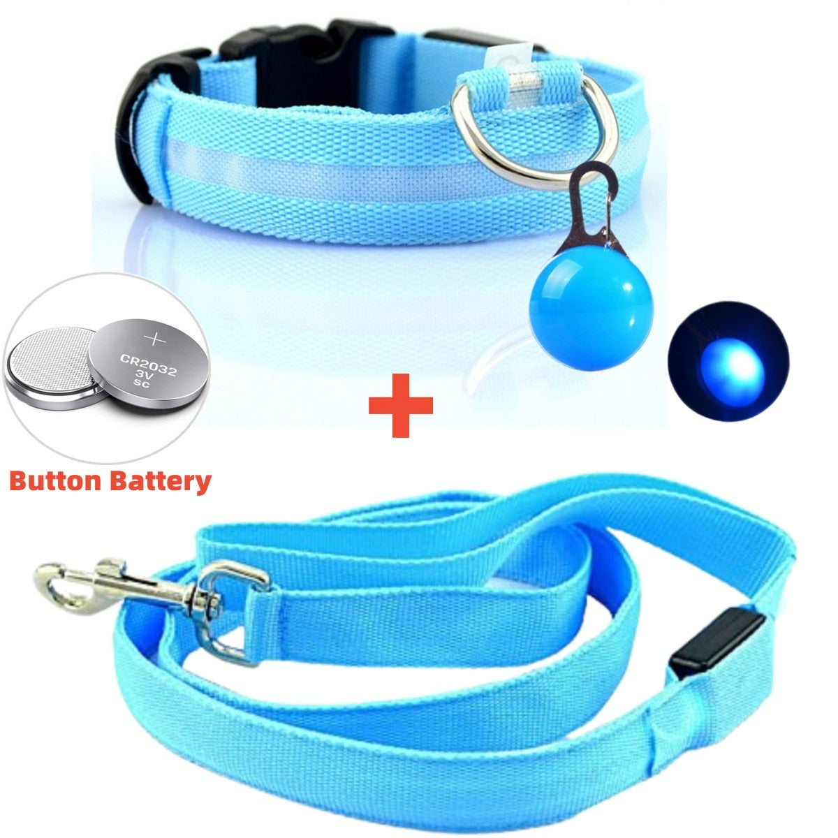 Correa Led brillante para perro, Collar luminoso con colgante, luz de lujo para perros y gatos, accesorios intermitentes de seguridad nocturna
