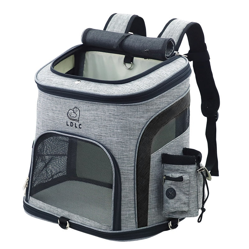 Bolsa de viaje para mascotas, Mochila deportiva portátil, plegable y transpirable, juguete para gatos y perros medianos