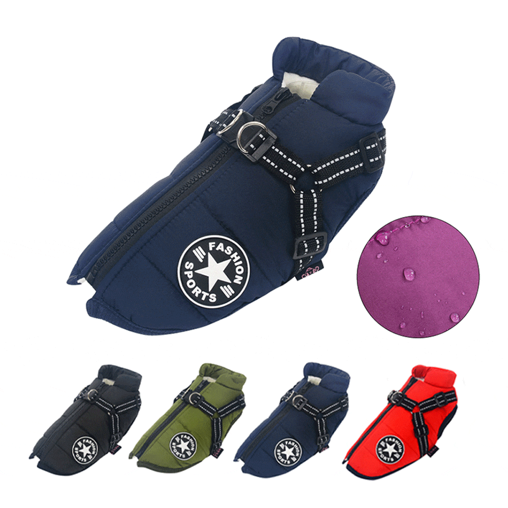 Impermeable de invierno para perros, chaqueta para lluvia. Todos los tamaños.