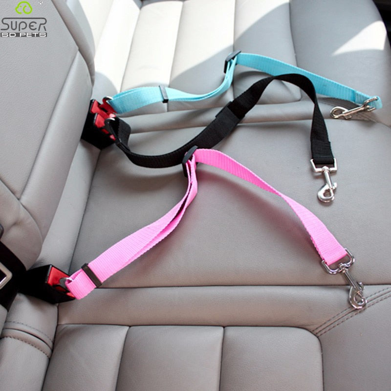 Cinturón de seguridad de coche para mascotas, accesorios para perros, arnés ajustable, correa de plomo, Clip de viaje para perros pequeños y medianos, Collar para cachorros, suministros para mascotas
