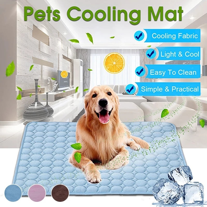 Esterilla transpirable para perros y gatos, manta refrescante para sofá, cama o coche, tapete lavable para mascotas, animales pequeños, medianos y grandes, para el verano