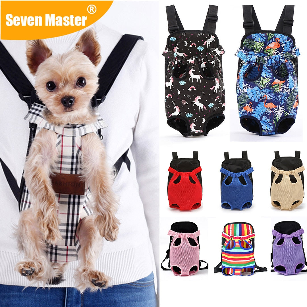 Bolsa de transporte para perros y gatos, mochila de viaje con malla transpirable para transportar mascota, ideal para ir de paseo al aire libre
