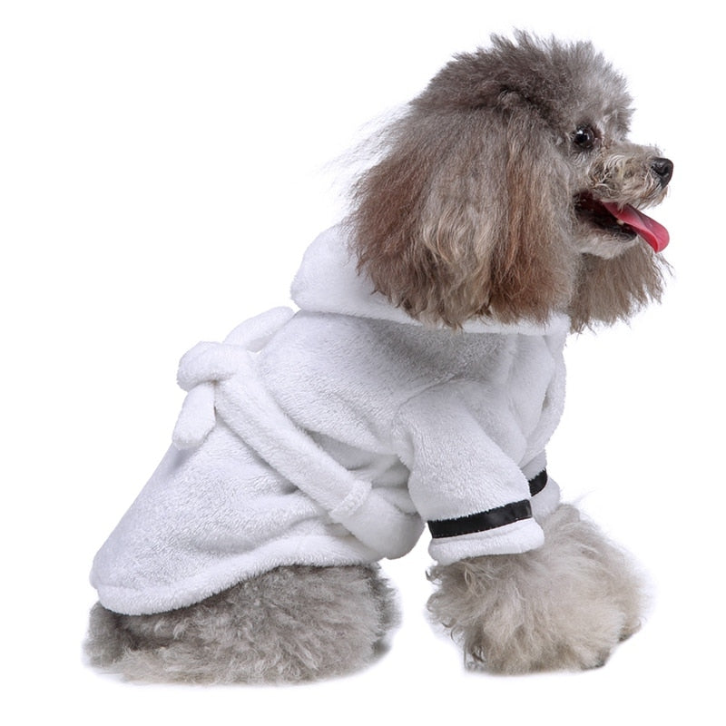 Bata de baño suave para mascotas, ropa de dormir para perros y gatos, toalla de secado para cachorros, accesorios para mascotas