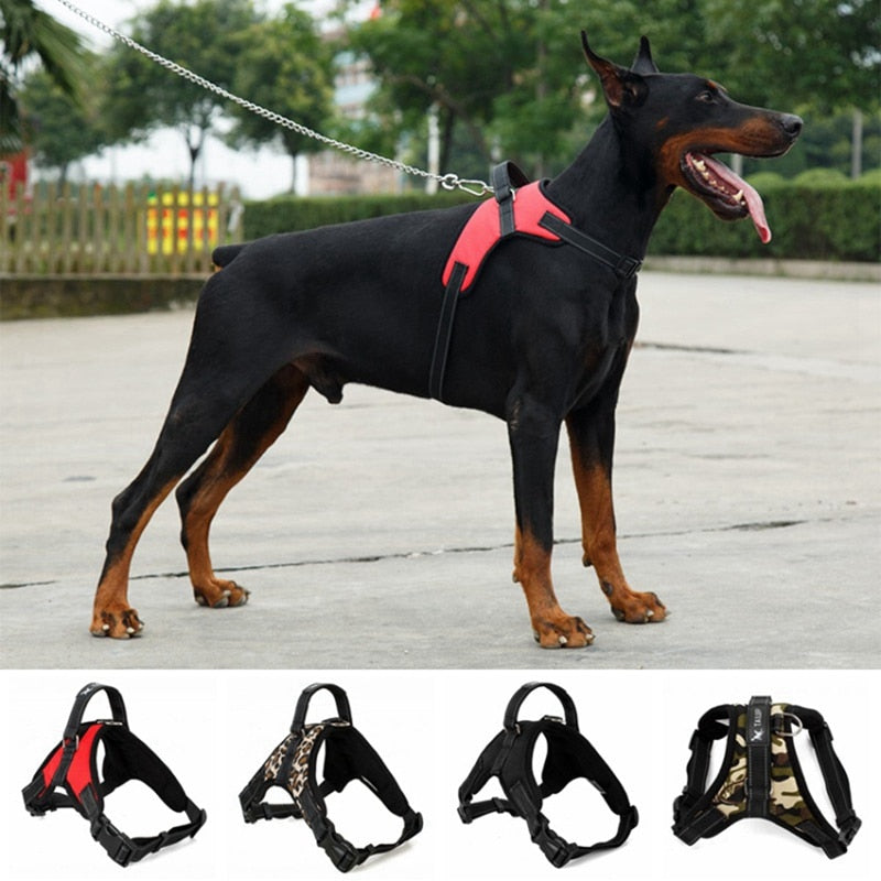 Arnés de nailon para perros, Collar acolchado de alta resistencia, tamaño Extra grande, mediano y pequeño, chaleco para perros Husky