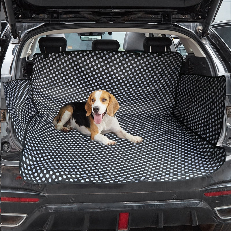 CAWAYI KENNEL-Protector de asiento de coche para mascotas, alfombrilla para maletero, funda protectora para transporte de gatos y perros, soporte para coche