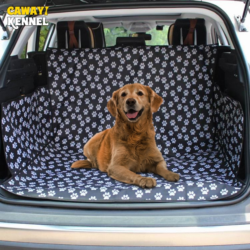 CAWAYI KENNEL-Protector de asiento de coche para mascotas, alfombrilla para maletero, funda protectora para transporte de gatos y perros, soporte para coche
