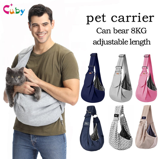 CUBY-Bolsa de transporte para mascotas, Mochila pequeña ajustable para transportar perros, cabestrillo para gatos, bolso de viaje